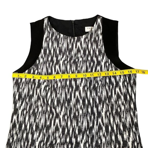 Trina Turk Dress Womens Size 4 Black White Mini Sheath Sleeveless Classic Chic - Picture 12 of 12